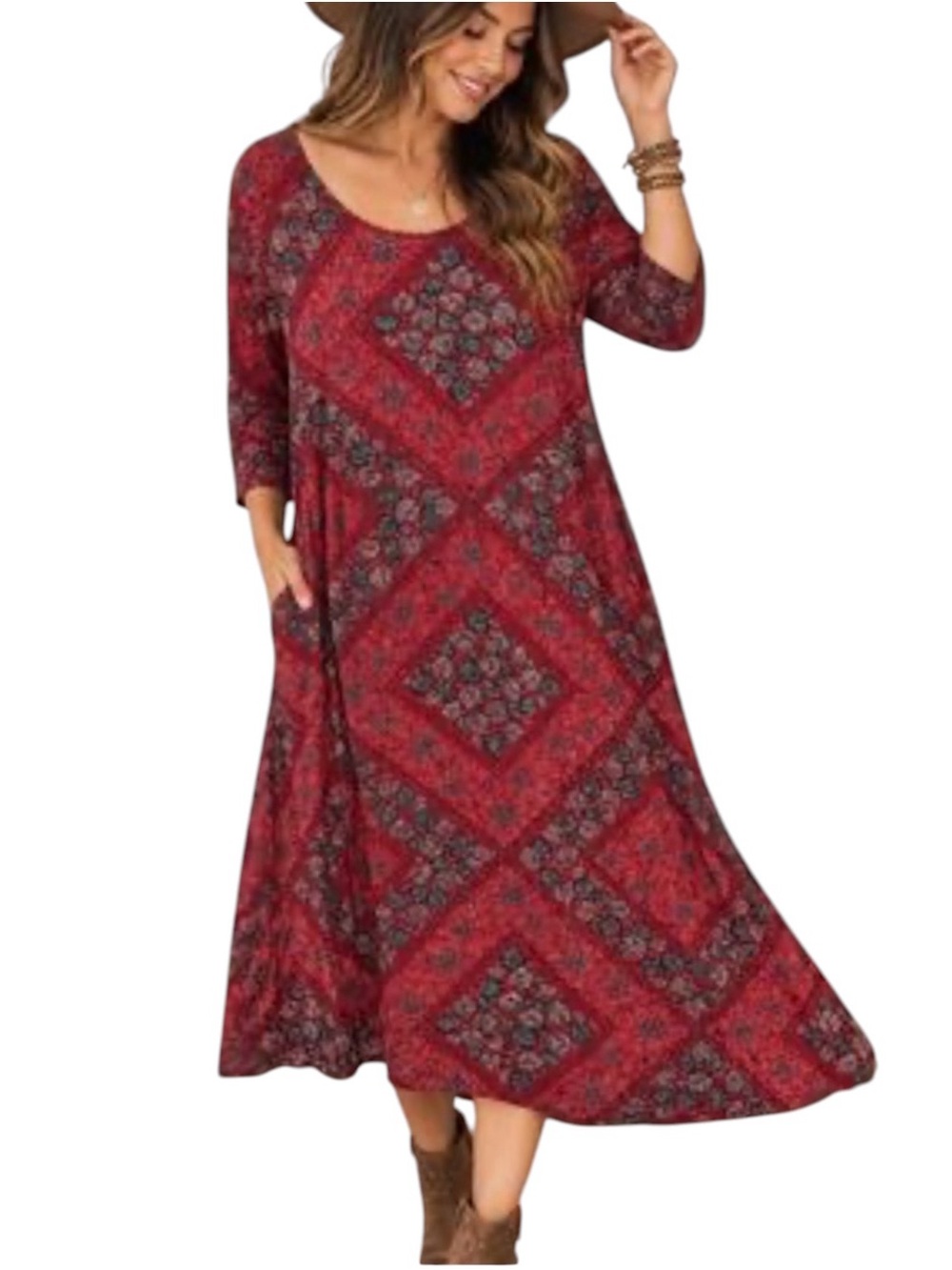 Natural Life Cozy Boho Cottagecore Long Dress Women’s large